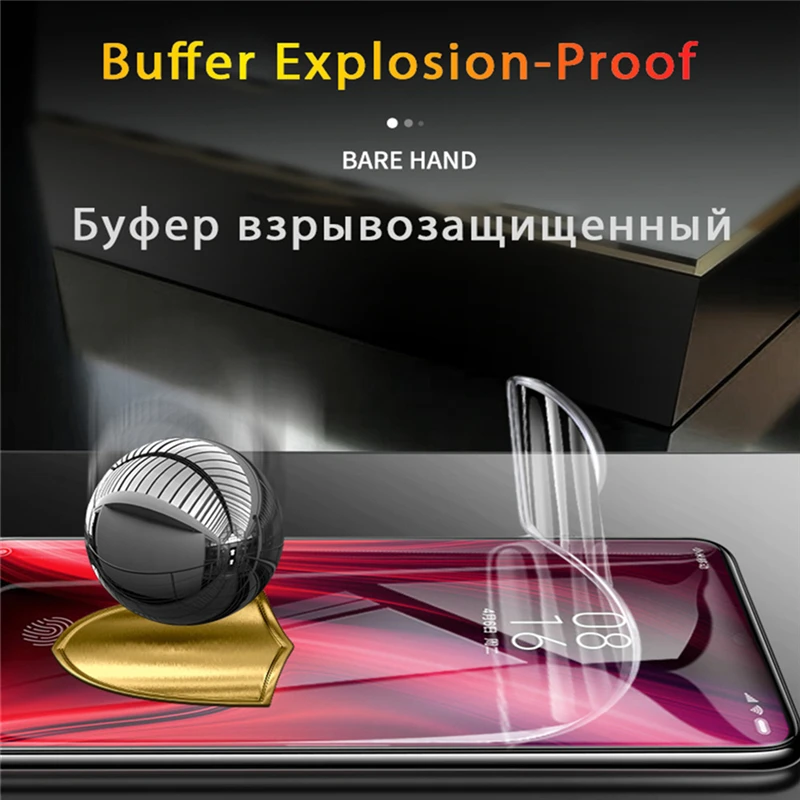 Защитная пленка 40D на весь экран для Xiaomi Redmi Note 7 8 5 6 Pro Гидрогелевая K20 7A 6A мягкая