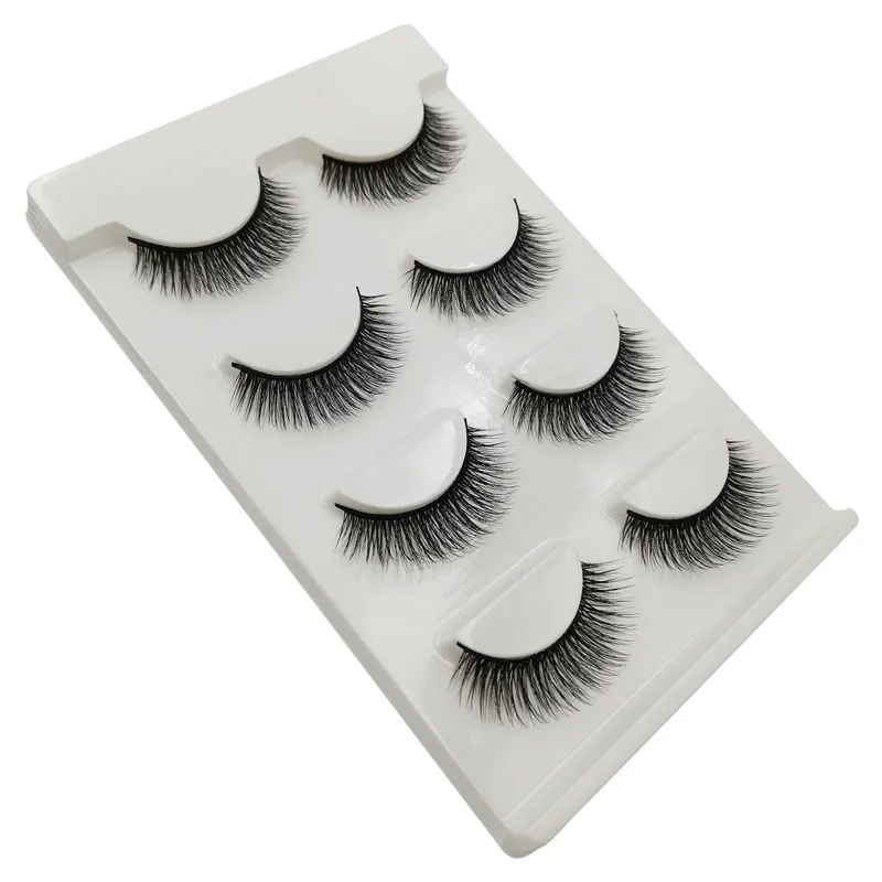 4 пары MakeupLashes Мягкие 3D норковые ресницы драматические выпученные Натуральные