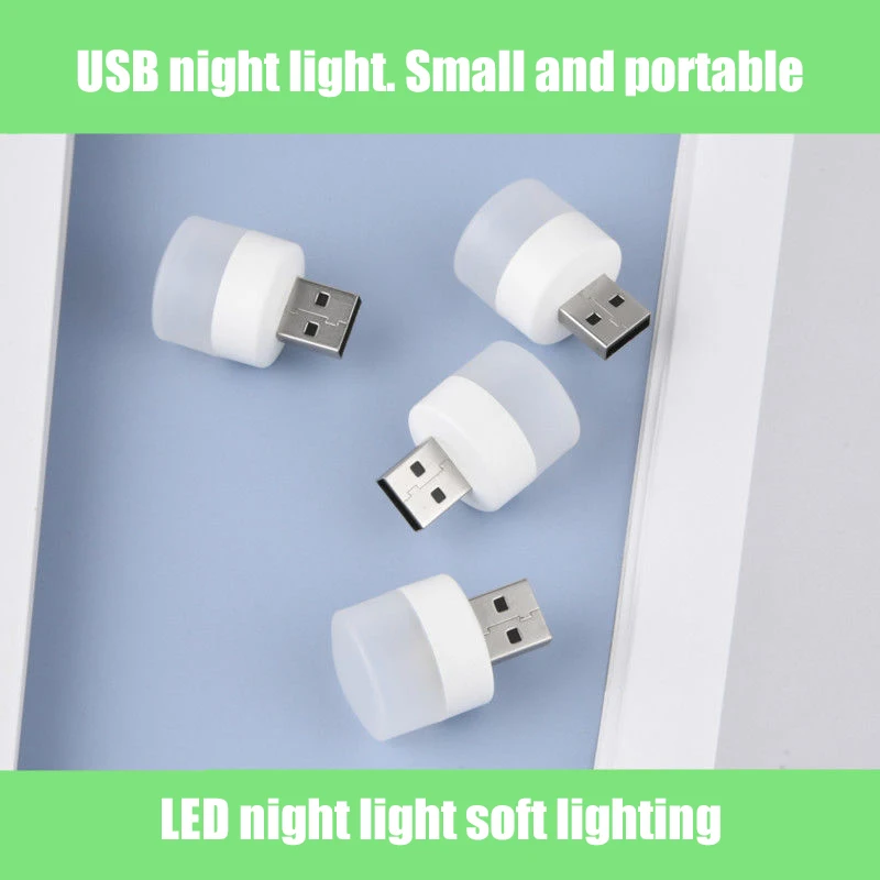 

Лампа с USB-разъемом для компьютера, маленький ночник с USB-зарядкой для чтения и светодиодной подсветкой для защиты глаз, маленький круглый св...