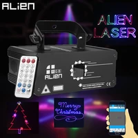 alien rgb smart animation laser projector bluetooth compatible app control dmx512 scanner dj disco party 500mw 1w stage lighting
