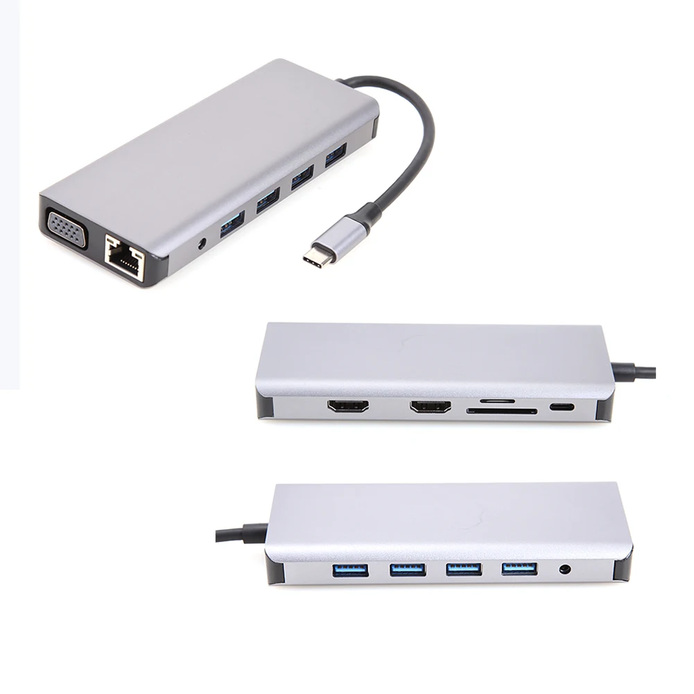 

15 in 1 USB Docking Station Laptop PC Hub Hdd Enclosure For Apple Macbook Pro Card Expresscard Multi Type C Adapter