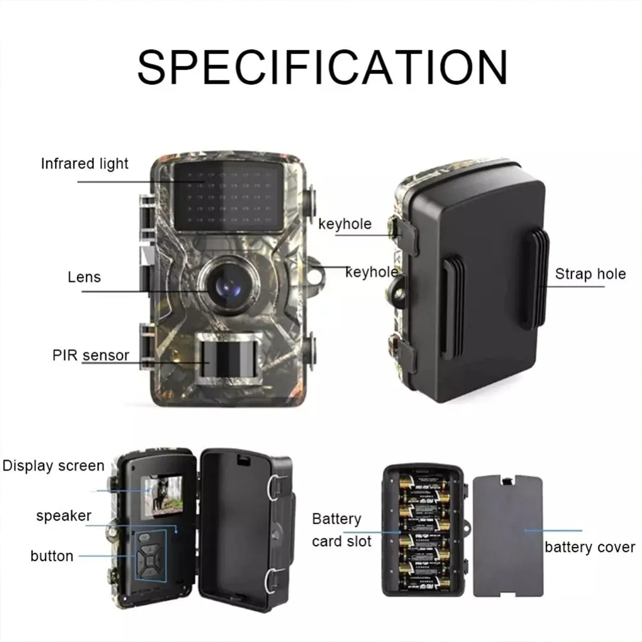 

Hunting Trail Camera Wildlife Camera Night Vision Motion Activated Outdoor Forest Camera Trigger Wildlife Scouting Camera