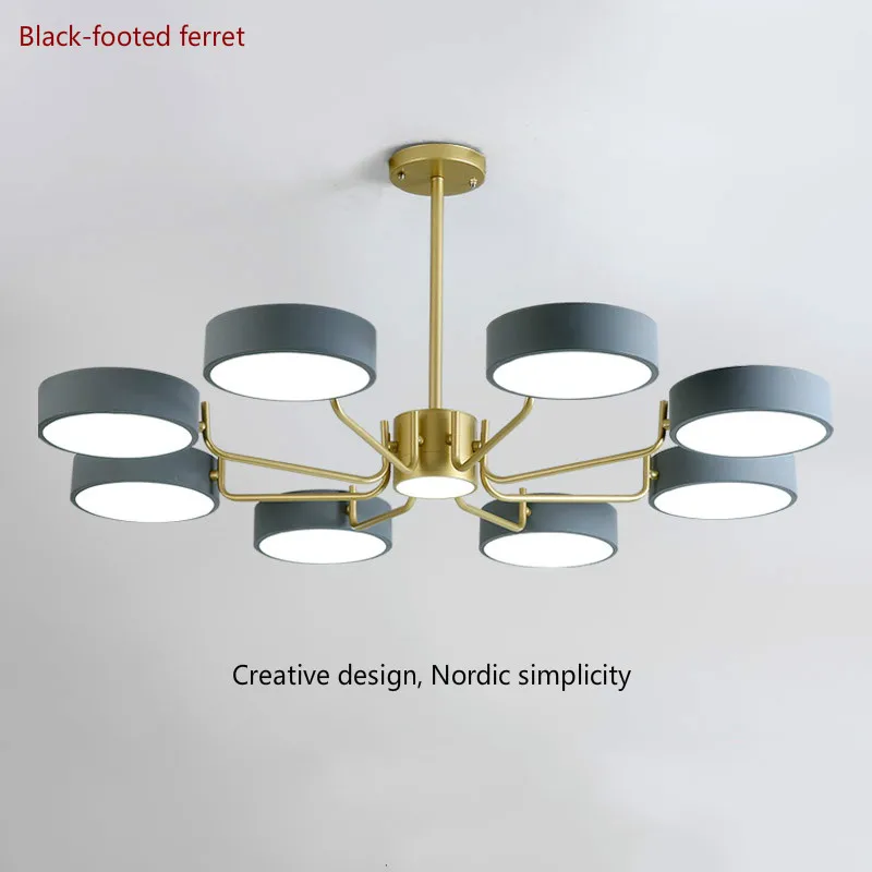 Современный светодиодный потолочная люстра гостиная подвесной светильник nordic
