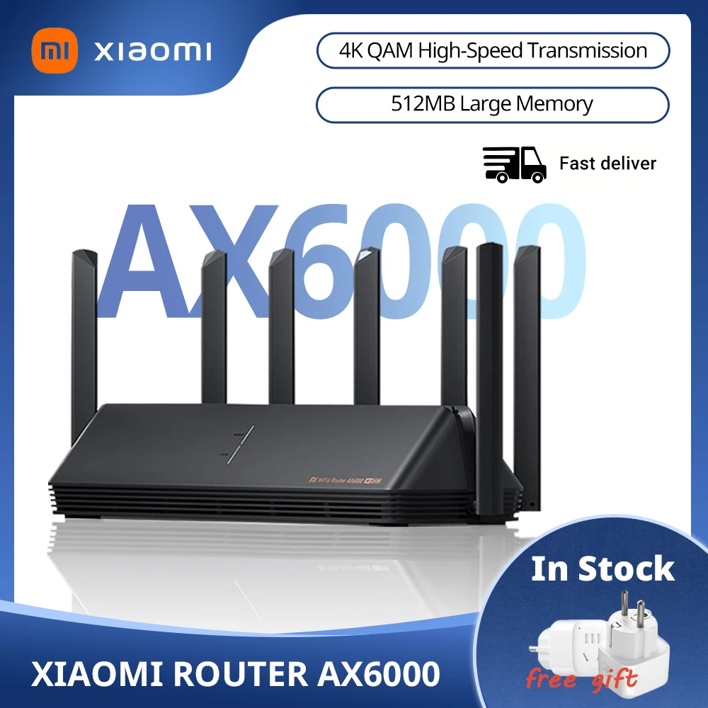 Xiaomi AX6000 маршрутизатор AIoT 6000Mbs WiFi6 VPN 512 Мб Процессор сетки ретранслятор внешнего