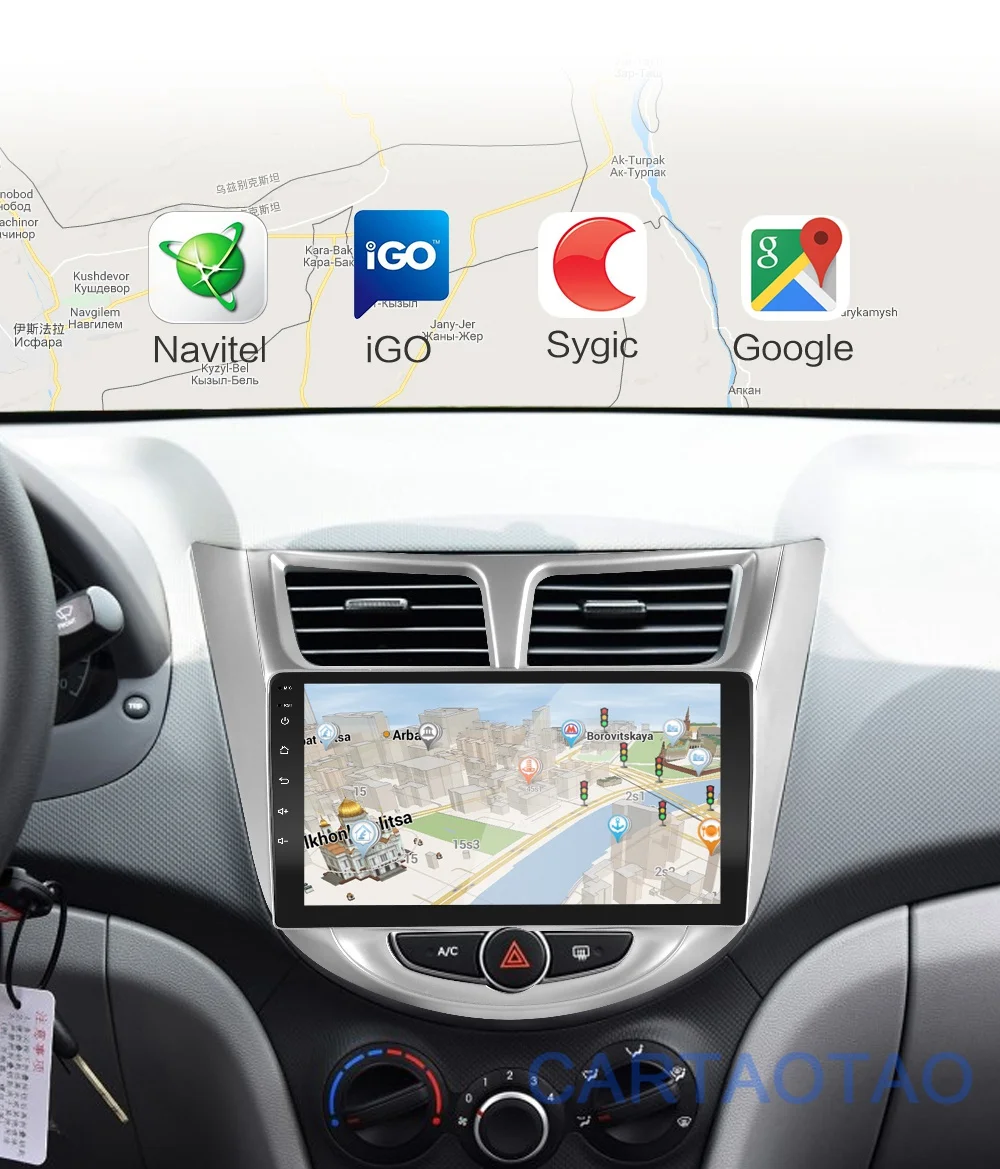 9 ''2 din Android 8,1 автомобильный dvd-плеер для современного Solaris accent Verna 2011- радио рекордер Gps wifi usb DAB+ аудио