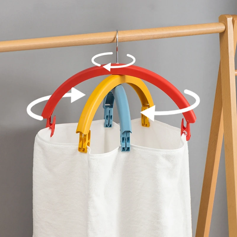 

Creative Rainbow Rotating Drying Rack Hangers Arc Shape Antiskid Coat T-shirt Clothes Hanger Home Wardrobe Bathroom Drying Racks