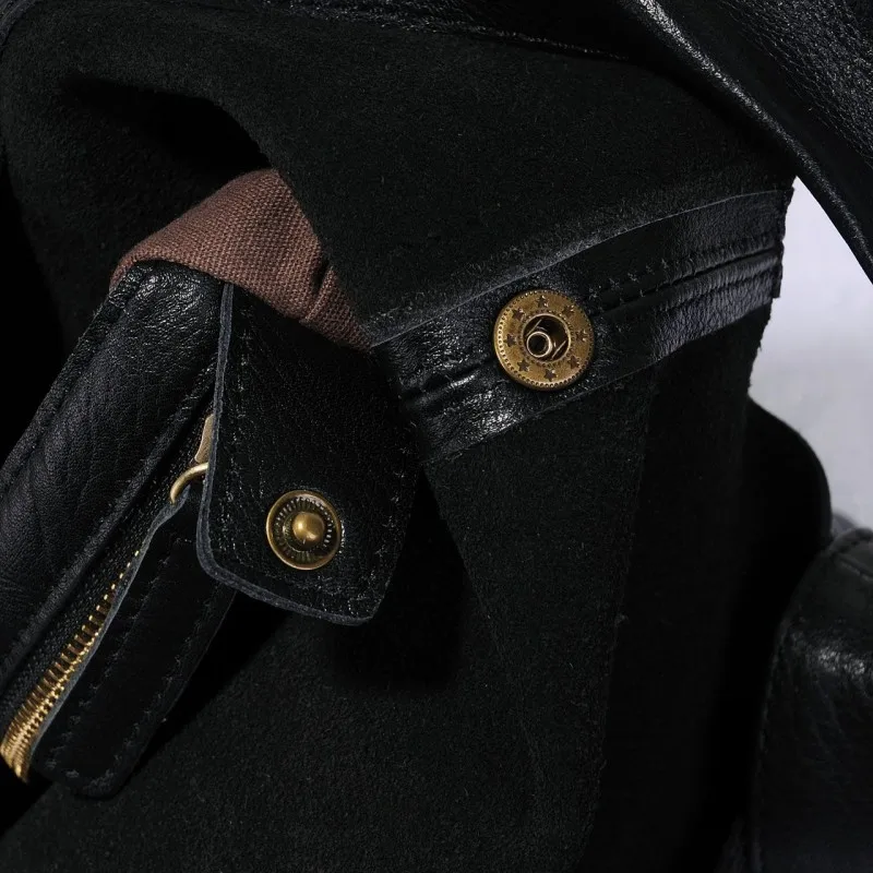 

Ladies Black Real Large Leather Shoulder Bag Women Casual Vintage Soft Cowhide Handbag Bucket High Quality Shoulder Bags