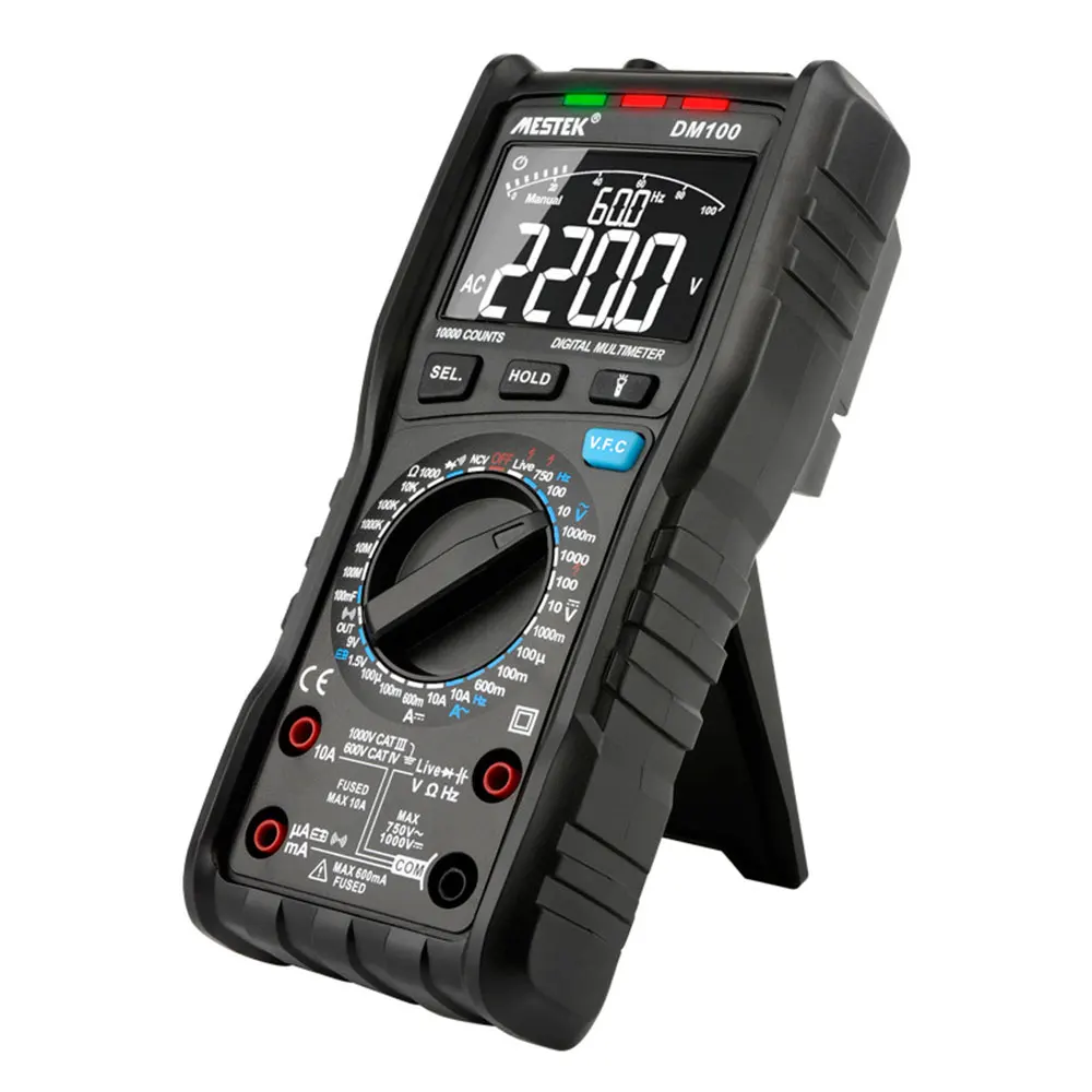 MESTEK DM100 цифровой мультиметр высокая скорость умный двухъядерный T rms NCV