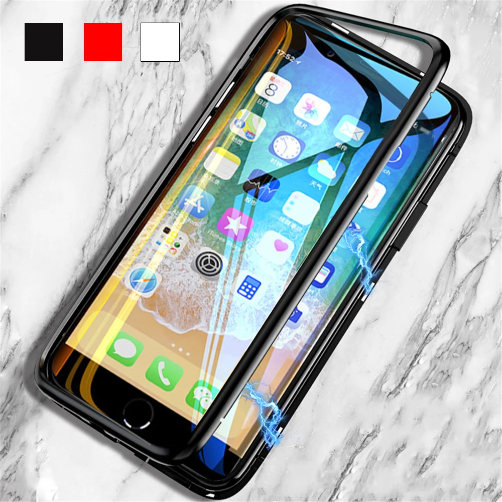 Защитные магнитные накладки-флипы для чехлов на телефоны iPhone 7 8 6S 6 S Plus, чехол для телефона i 6plus 7plus 8plus, бамперы Fundas Coque on.
