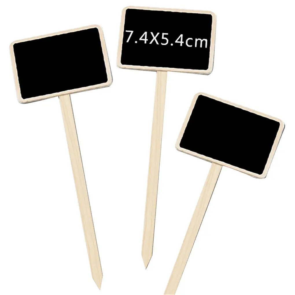 Plant Name Labels Home Garden Flower Herb Pot Blackboard Wooden Chalkboard Round Rod Long | Дом и сад