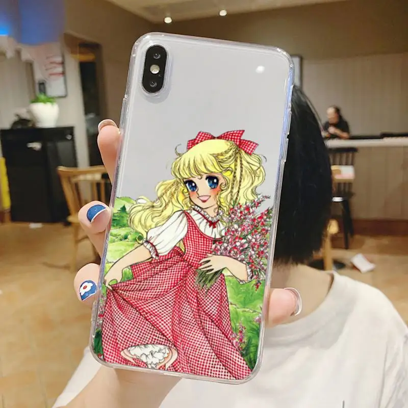 

Anime Manga Candy Phone Case Transparent soft For iphone 5 6 7 8 11 12 s c se plus mini x xs xr pro max shell