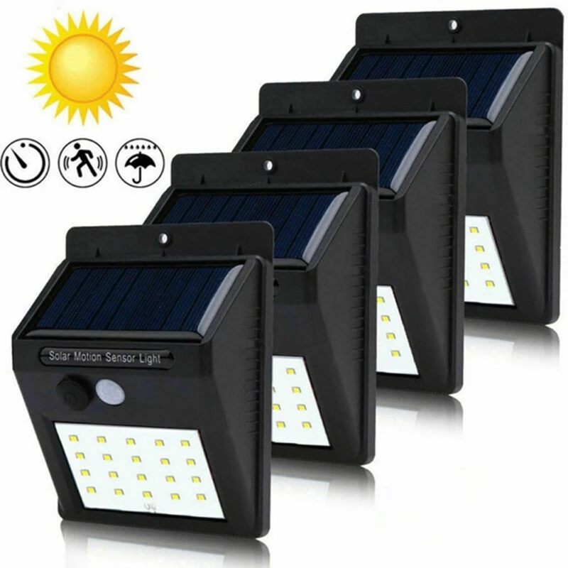 1PC/2PC 30LEDs Solar LED Garden Wall Lamp PIR Motion Sensor Porch Lights Night Light for Outdoor Path Corridor Solar Wall Light