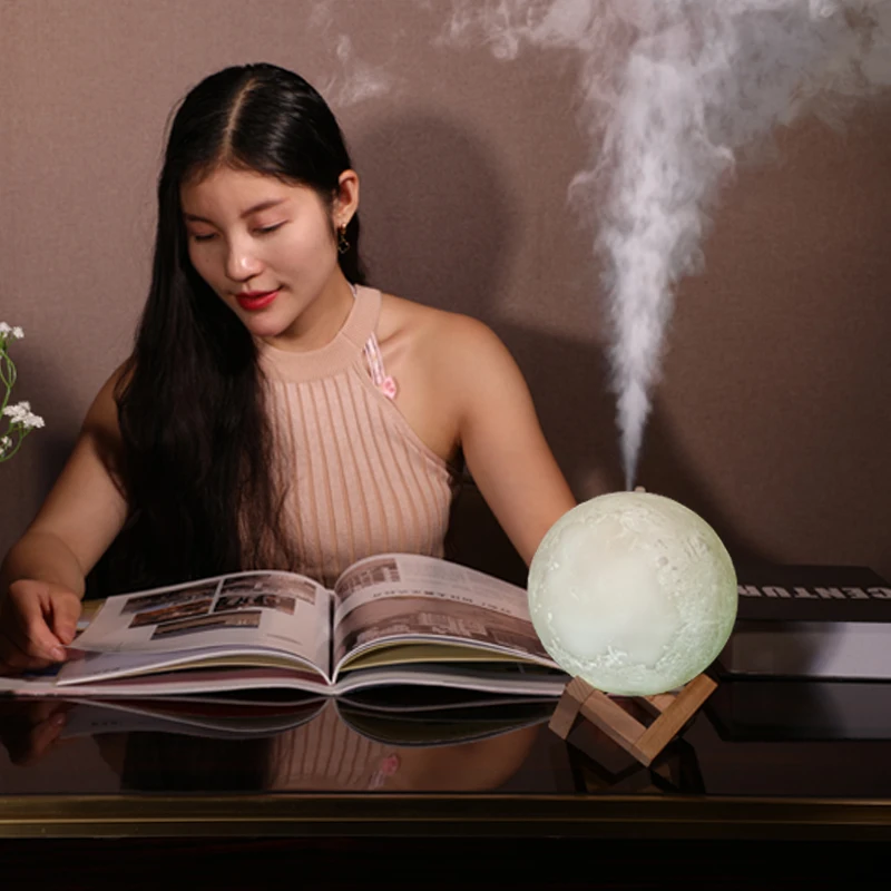 

Aroma Diffuser Ultrasonic Essential Oil 880ml Air USB Humidifier Full Moon Lamp Night Light Night Cool Mist Purifier For Offi