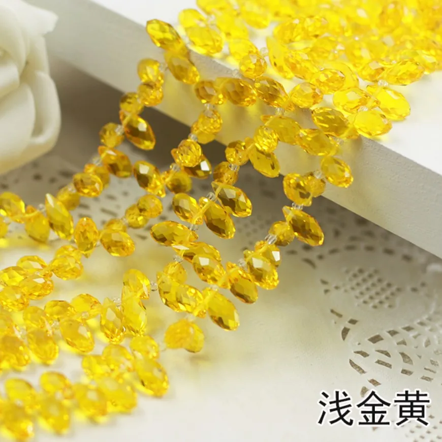 Бесплатная доставка 90 цвет 5*7 мм 100 шт. стеклянный Чешский каплевидные