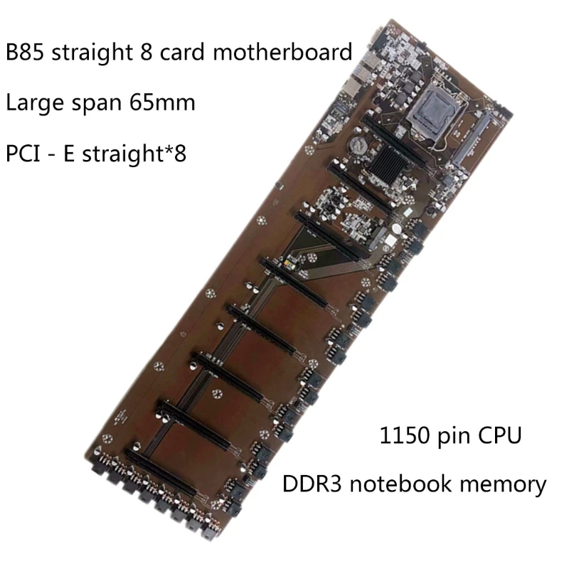 

67JA Onboard B85 BTC Mainboard Chipset VGA HDMI-compatible 8-GPU Bitcoin motherboards for miner 8PCI-E Mining Mainboard