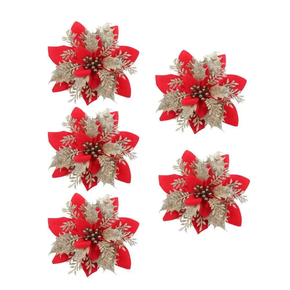 

Искусственные Рождественские цветы, долговечные яркие искусственные цветы, Необычные цветы