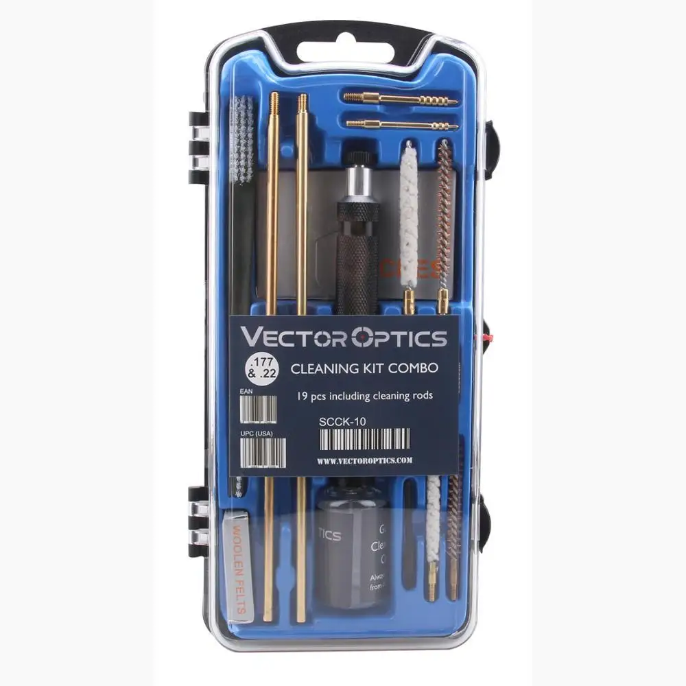 

Vector Optics New Arrival Universal Gun Cleaning Kit Cleaning .177 & .22 Airgun all-in-one Gun Cleaning kit