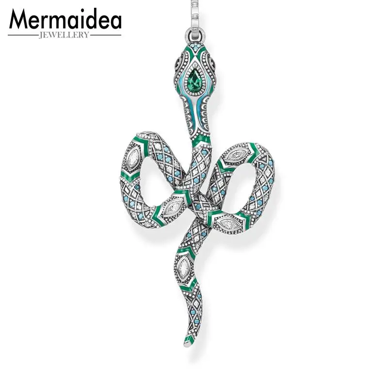 Подвеска Зеленая змея новинка весны 2020 модные ювелирные изделия стильная
