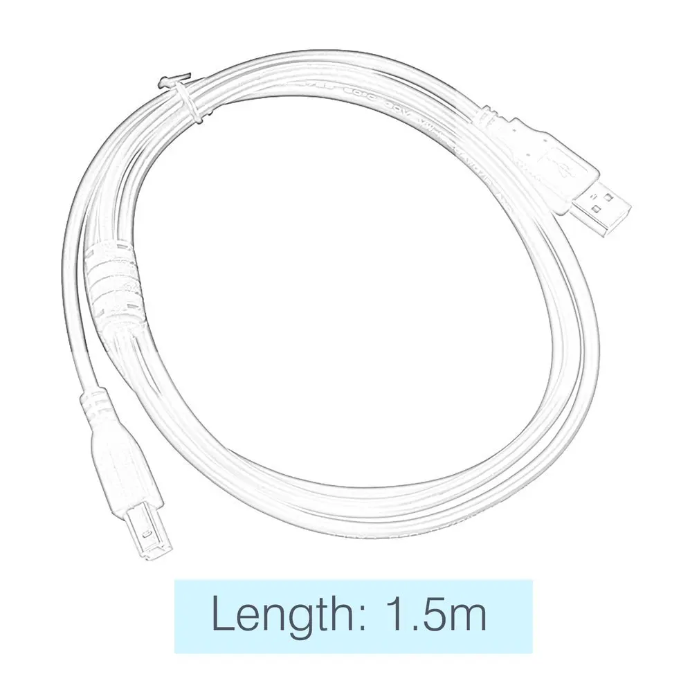 1,5 м 3 м USB 2,0 AM-TO-BM высокоскоростной кабель Свинец A в B длинный черный экранированный совместимый принтер сканеры жесткий диск стабильный