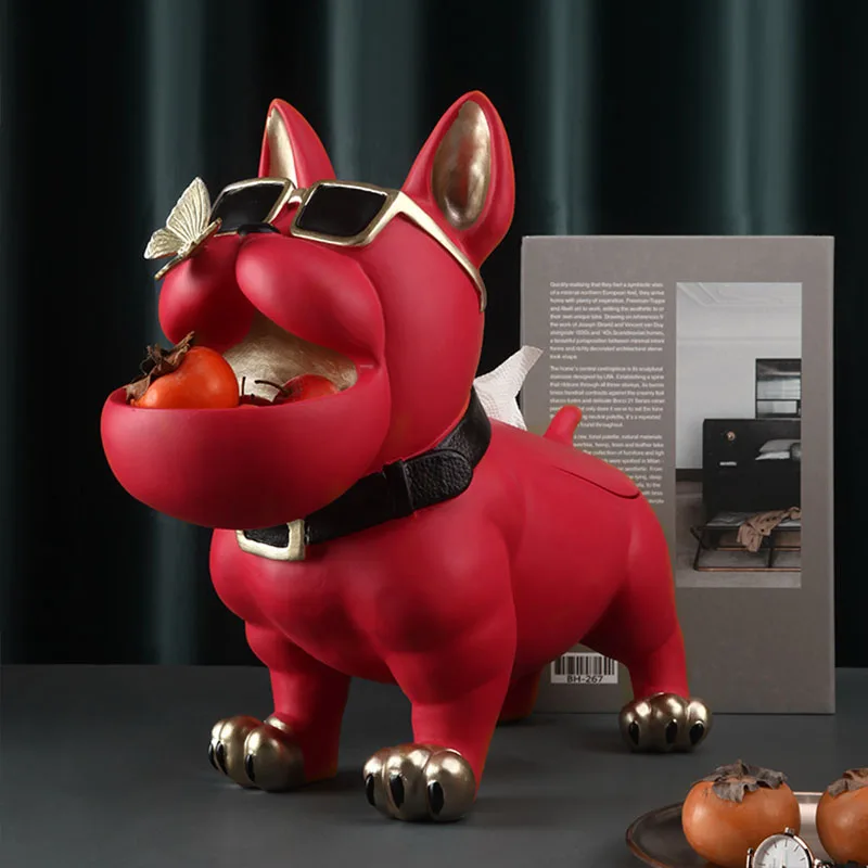 Nordic Творческий бульдог ключ стойка для хранения украшений дома декоративная