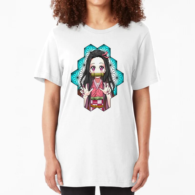 

WK Summer T-Shirts Casual Demon Slayer Nezuko Japanese Streetwear Short Sleeve T Shirt Men Women Cotton Anime Manga