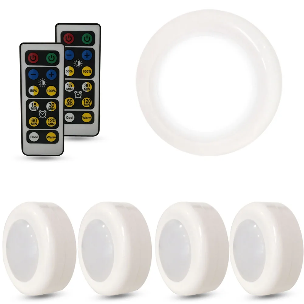 

Cabinet Light Wireless Dimmable Touch Sensor Dual Color LED Night Lamps Battery Power Remote Control Suitable for Kitchen Stair