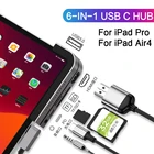 USB C концентратор USB для iPad Pro Air 4 10,9 air4 планшет Вид аксессуаров C USB 3,0 HDMI кард-ридер 3,5 мм адаптер док-станция для USB-C мульти Порты и разъёмы