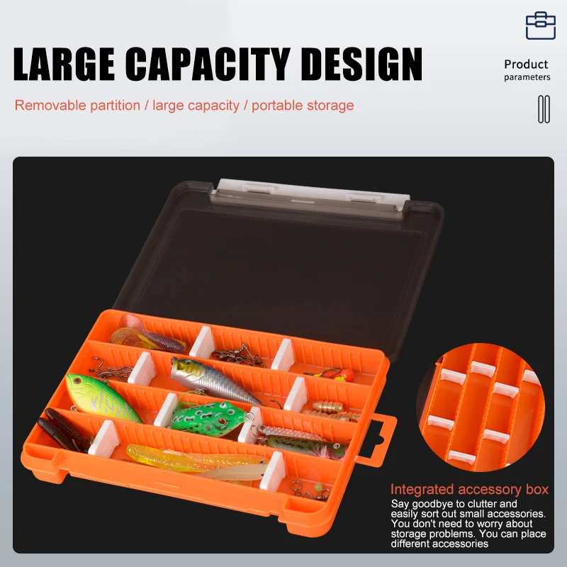 

Портативный ящик для аксессуаров для рыболовных снастей, многофункциональный ящик для хранения крючков для приманки, контейнер для мелких ...
