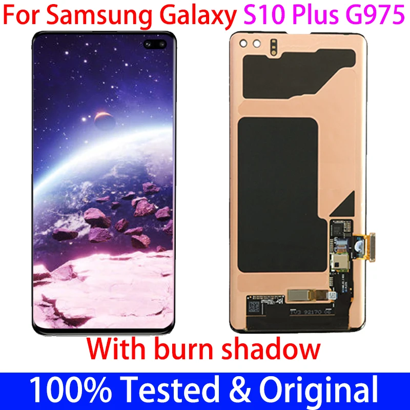 

Original With Dead pixel 6.4" S10plus LCD For SAMSUNG Galaxy S10 Plus lcd G975 SM-G9750 G975F LCD Display+Touch Screen Digitizer