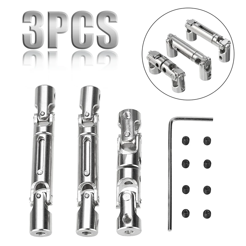 3 шт. обновленная часть металлический приводной вал Серебряный Для WPL B 36 16 6WD 1/16 RC