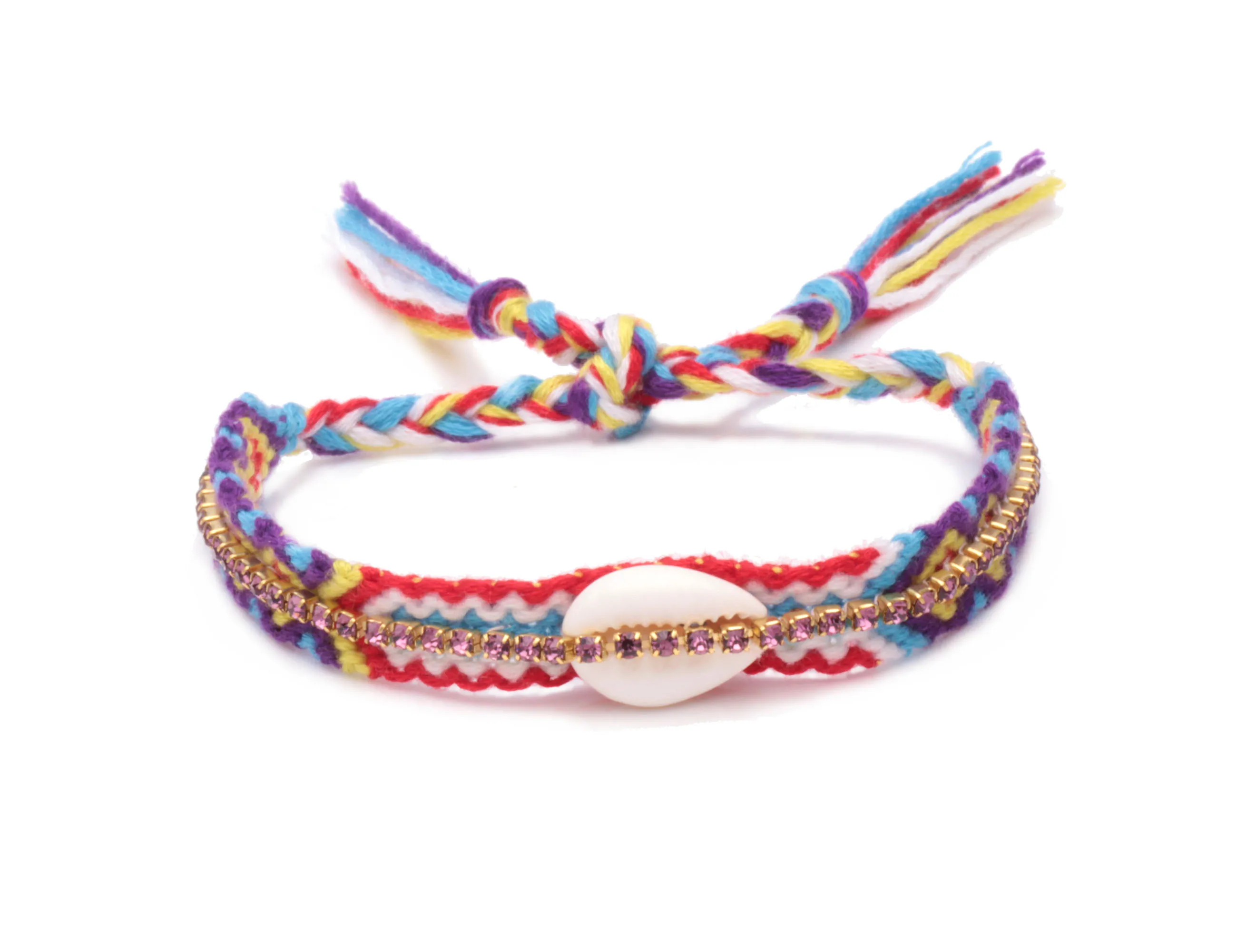 Браслет Muticolor с блестящими кристаллами Cowrie плетеный браслет ракушками для мужчин