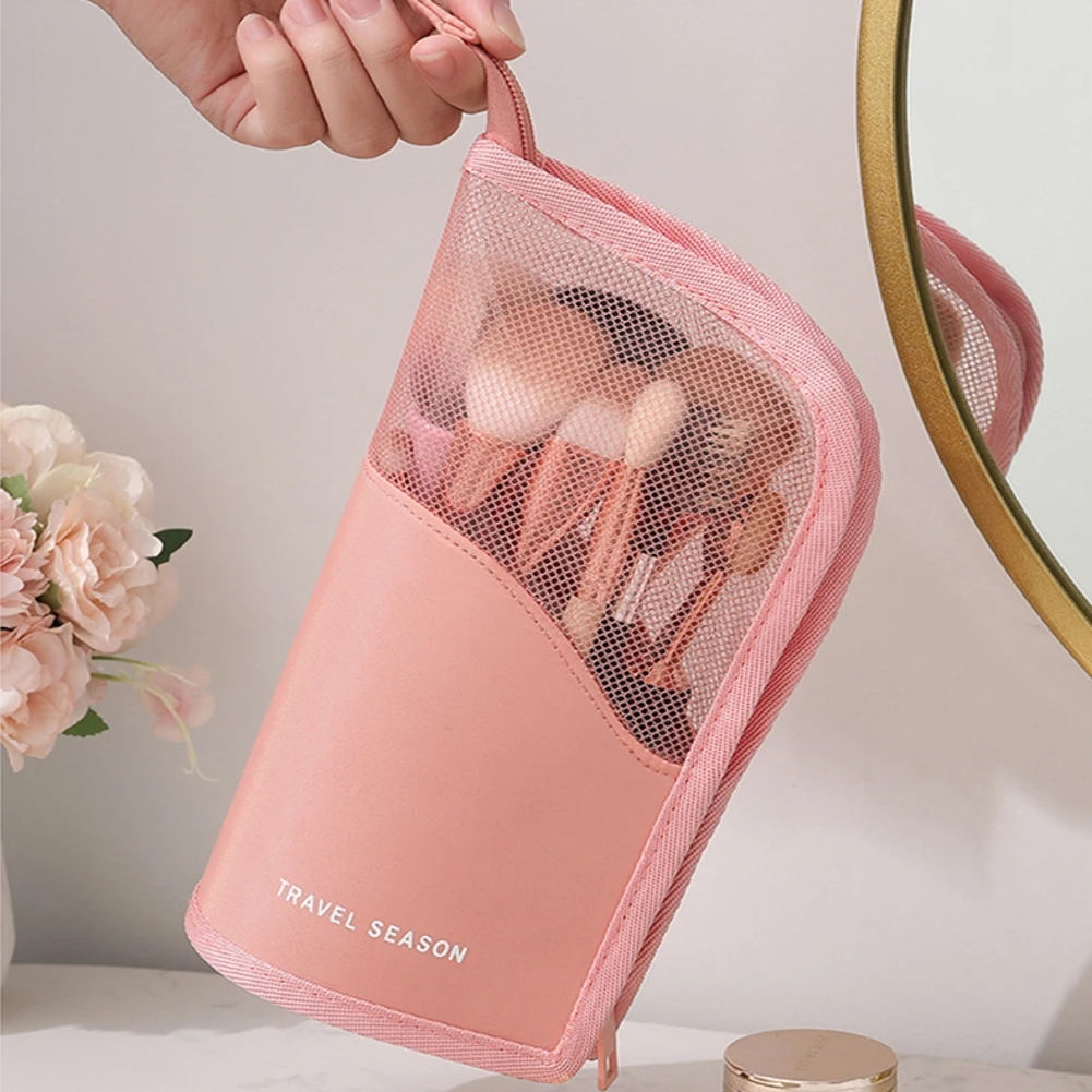 Cosmetics vertical makeup brush bag pencil case storage tube mask lipstick eyebrow portable | Дом и сад