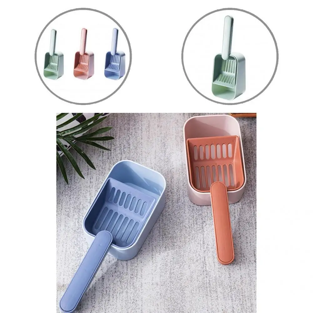 

Портативный экологичный лоток для кошачьего туалета, 1 комплект, лопатки для чистки кошачьего туалета, все в одном