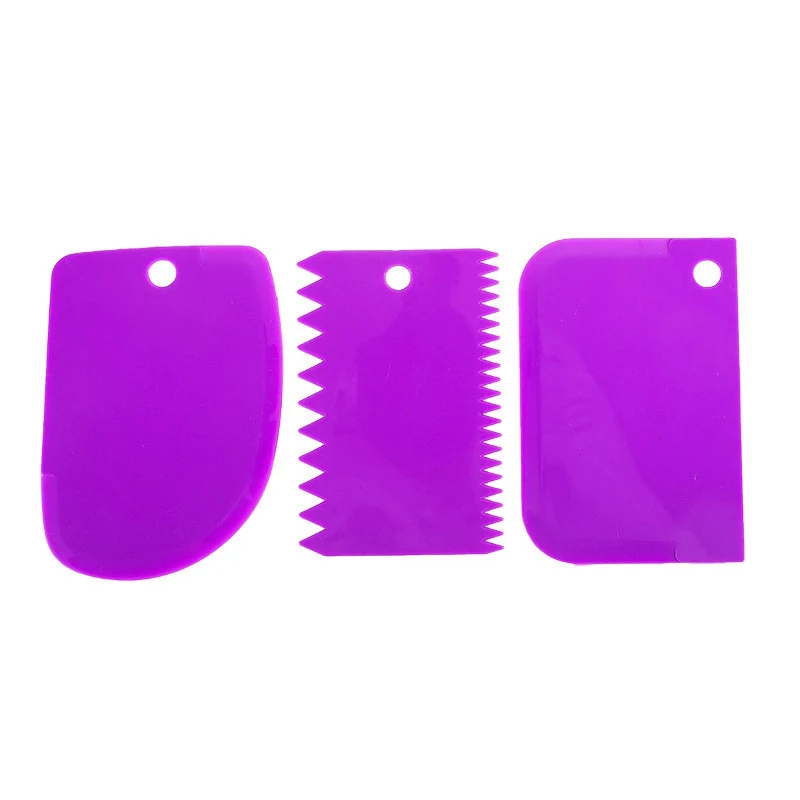 

Baking Pastry Scraper 3 Pcs Dough Cutter Cake Bread Slicer Plastic Spatula Tools