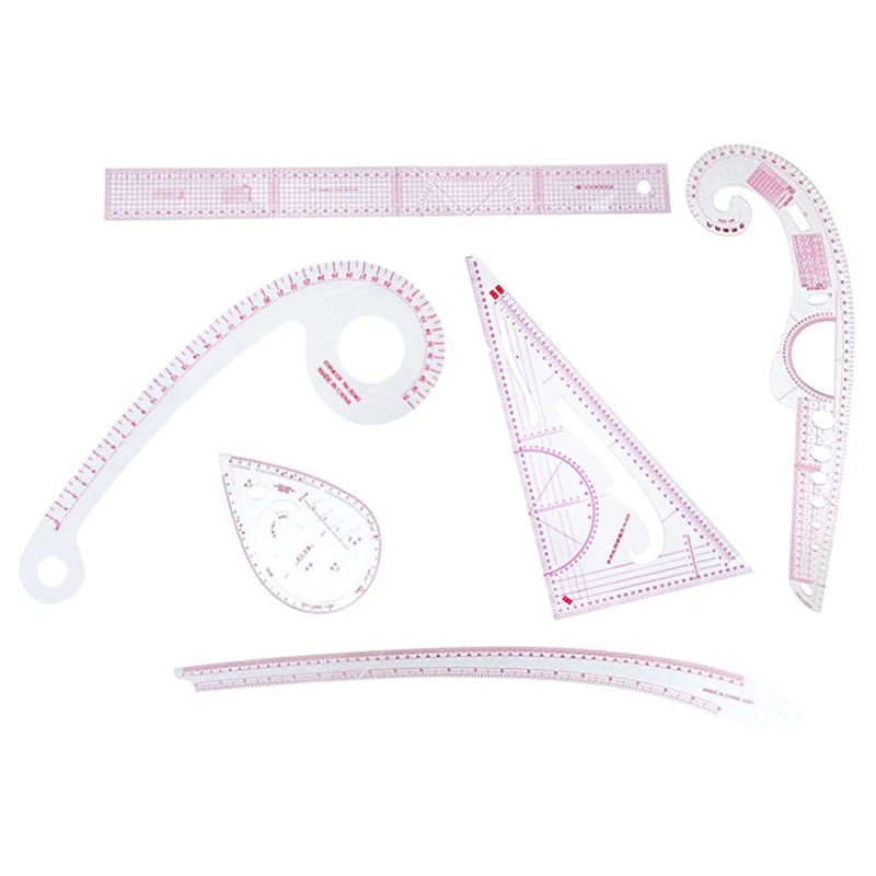 6 шт. французская кривая Метрическая линейка для сортировки мерок портной чертеж