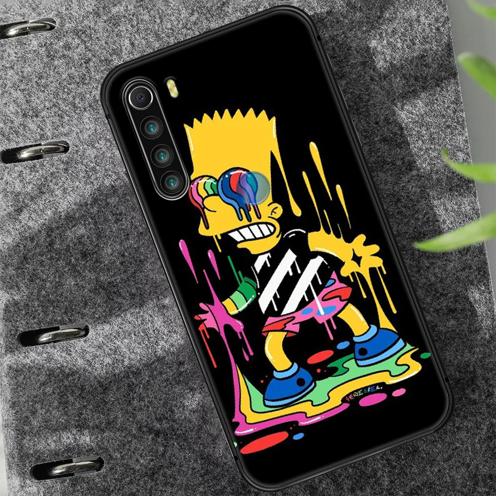 

funny Simpson cartoon Anime Phone Case Cover Hull For XIAOMI Redmi 7 7a 8 8a 9 10X NOTE 6 7 7s 8 8t 9 9s Pro Max black Cover