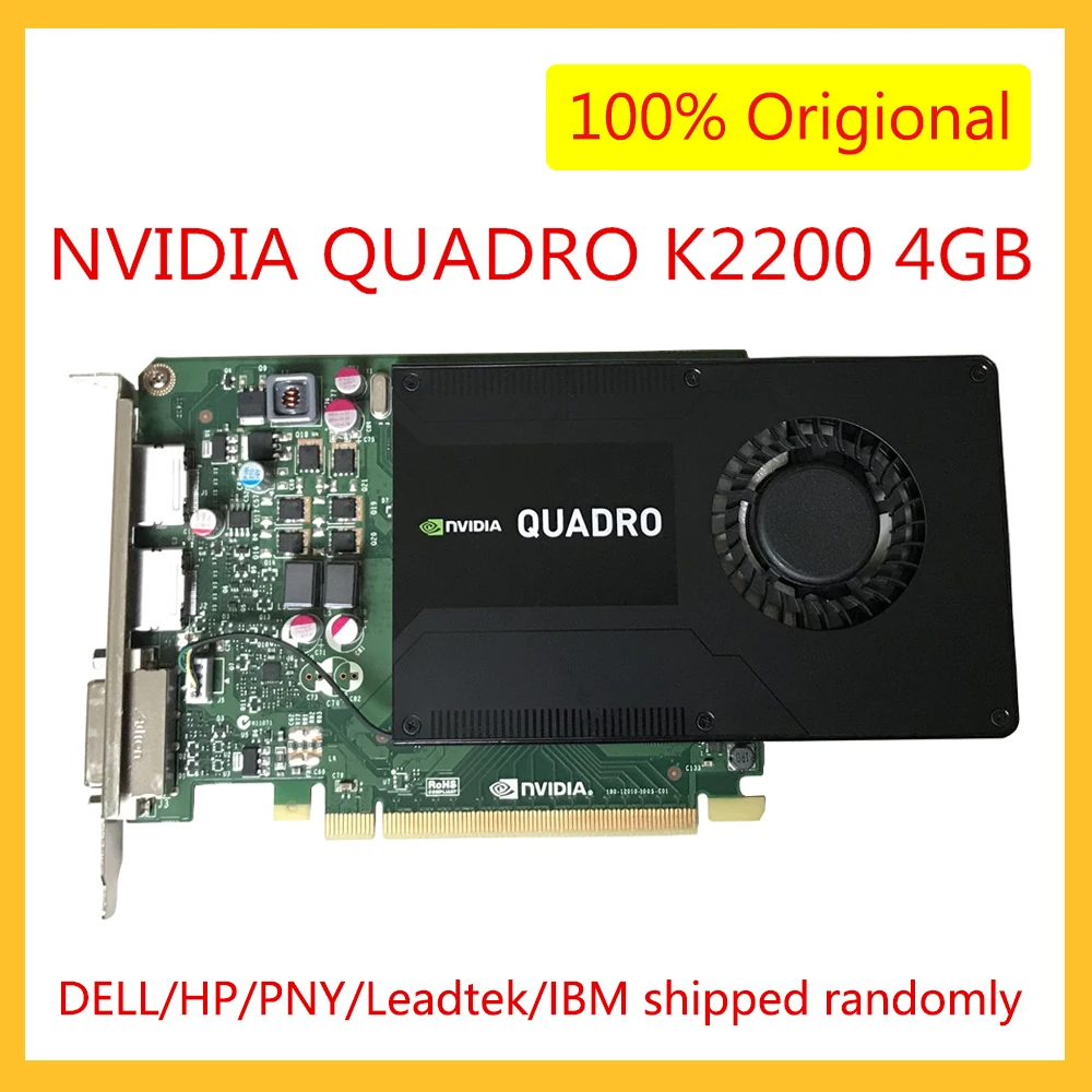 

K2200 4GB PCI-E Video Professional Graphics Card For HP DELL PNY IBM NVIDIA QUADRO for Graphic Design Drawing 3D Modeling