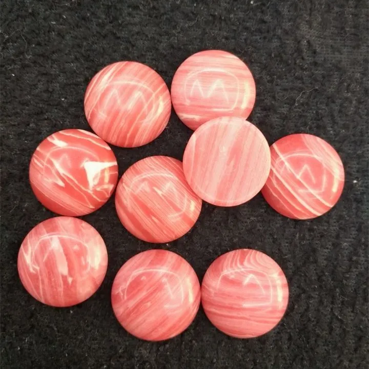 

10pcs imitation red rhdonite stone cabochons round shape for women pendants making accessories 4mm 6mm 8m m 10mm 12mm 14mm 16mm