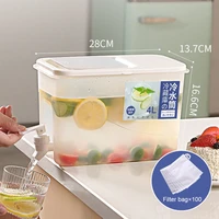 4l3 5l refrigerator cold water kettle cool water with faucet household faucet ice water cup multifunctional kettle bucket
