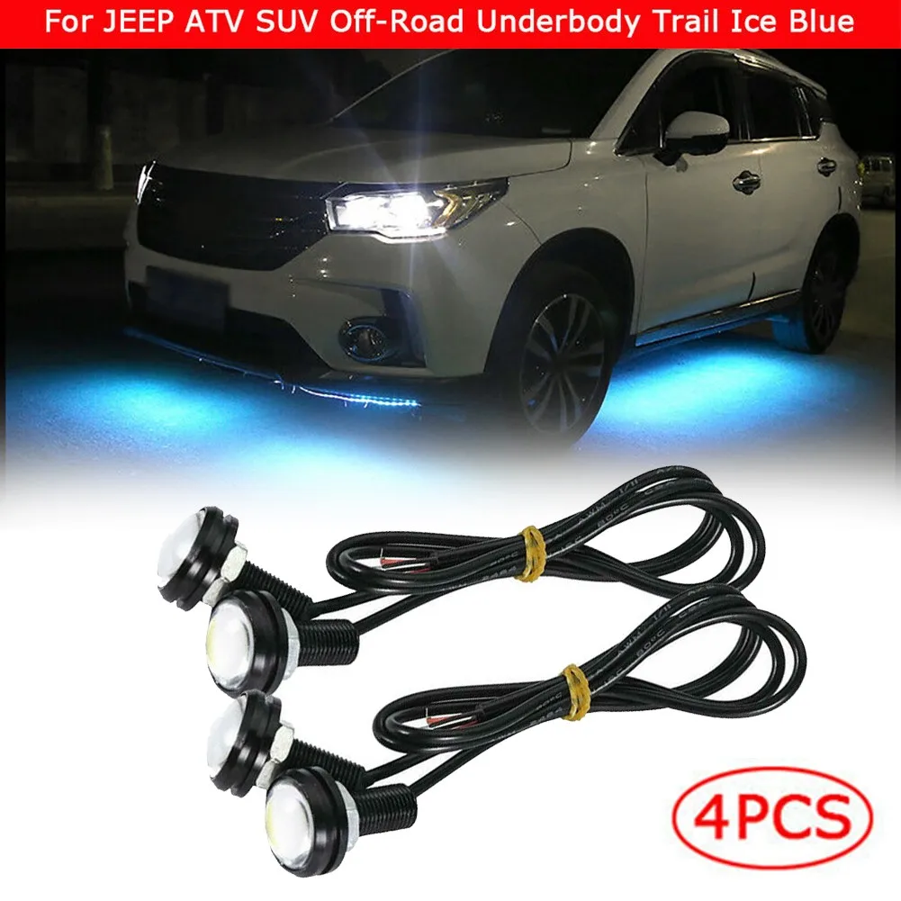

Underbody LED Car Lights Waterproof 4 Pcs For JEEP ATV SUV Off-Road Ice Blue