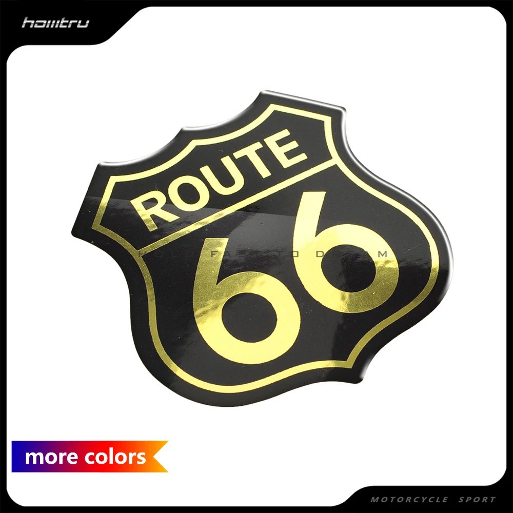 

3D Motorcycle Tank Pad Decal Sticker Historic Route 66 Logo case for harley Touring Dyna Fatboy Softail 48 XL883 XL1200