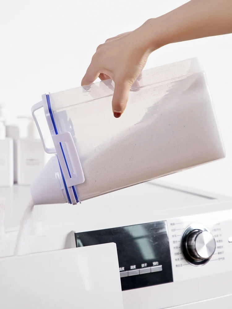 Коробка для хранения стирального порошка крышка бытовая коробка продуктов банки