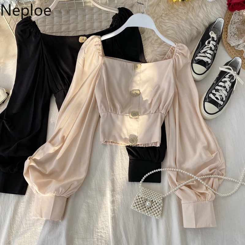 Женская блузка Neploe в стиле ретро с пышными рукавами весна лето 2021 французские