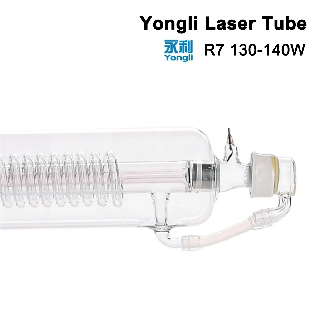 Yongli R7 130 Вт CO2 лазерная трубка Деревянный чехол Упаковка Длина 1650 Dia. 80 мм для