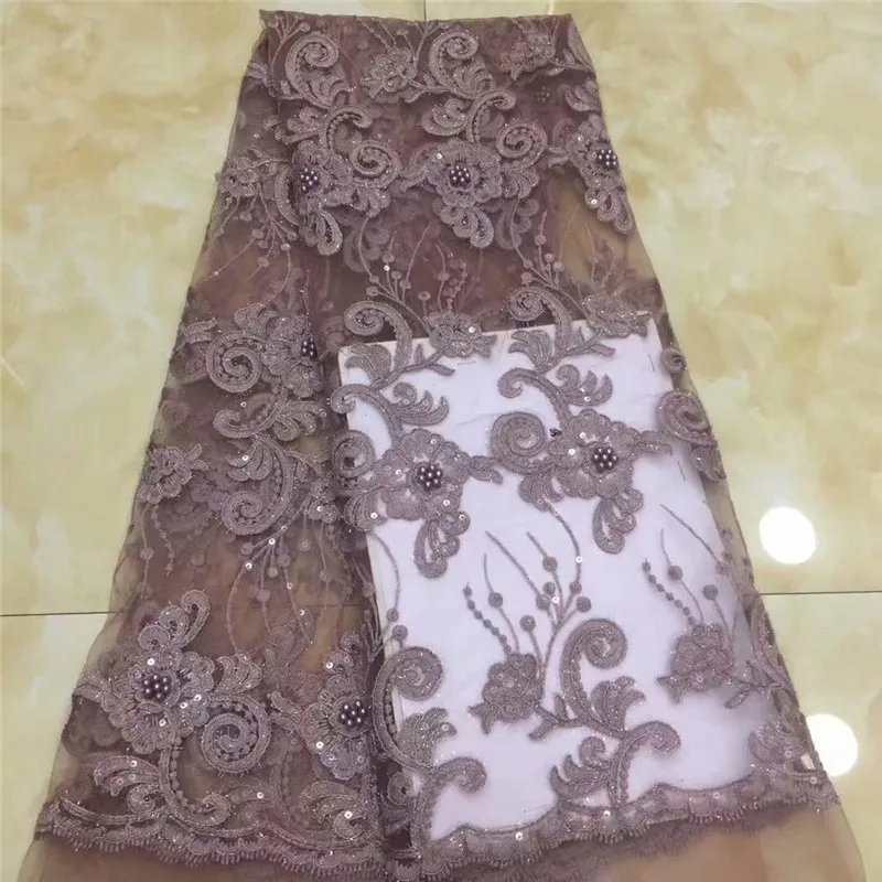 Новейшая африканская кружевная ткань бусинки блестки 3D цвет лука
