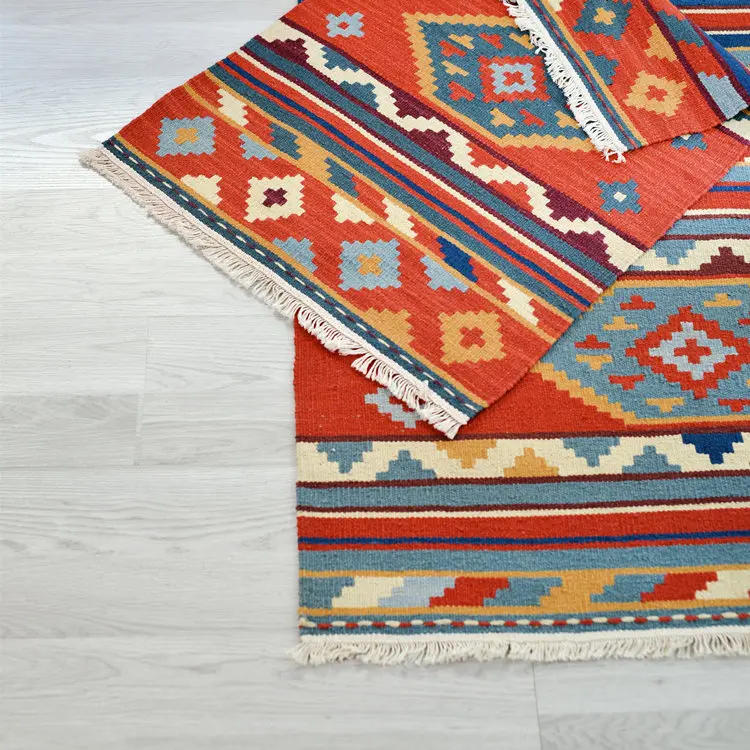 

Bohemian Mediterranean style / Ode to Joy with paragraph carpet / Ji Limu kilim rug / carpet sofa gc137-49yg4