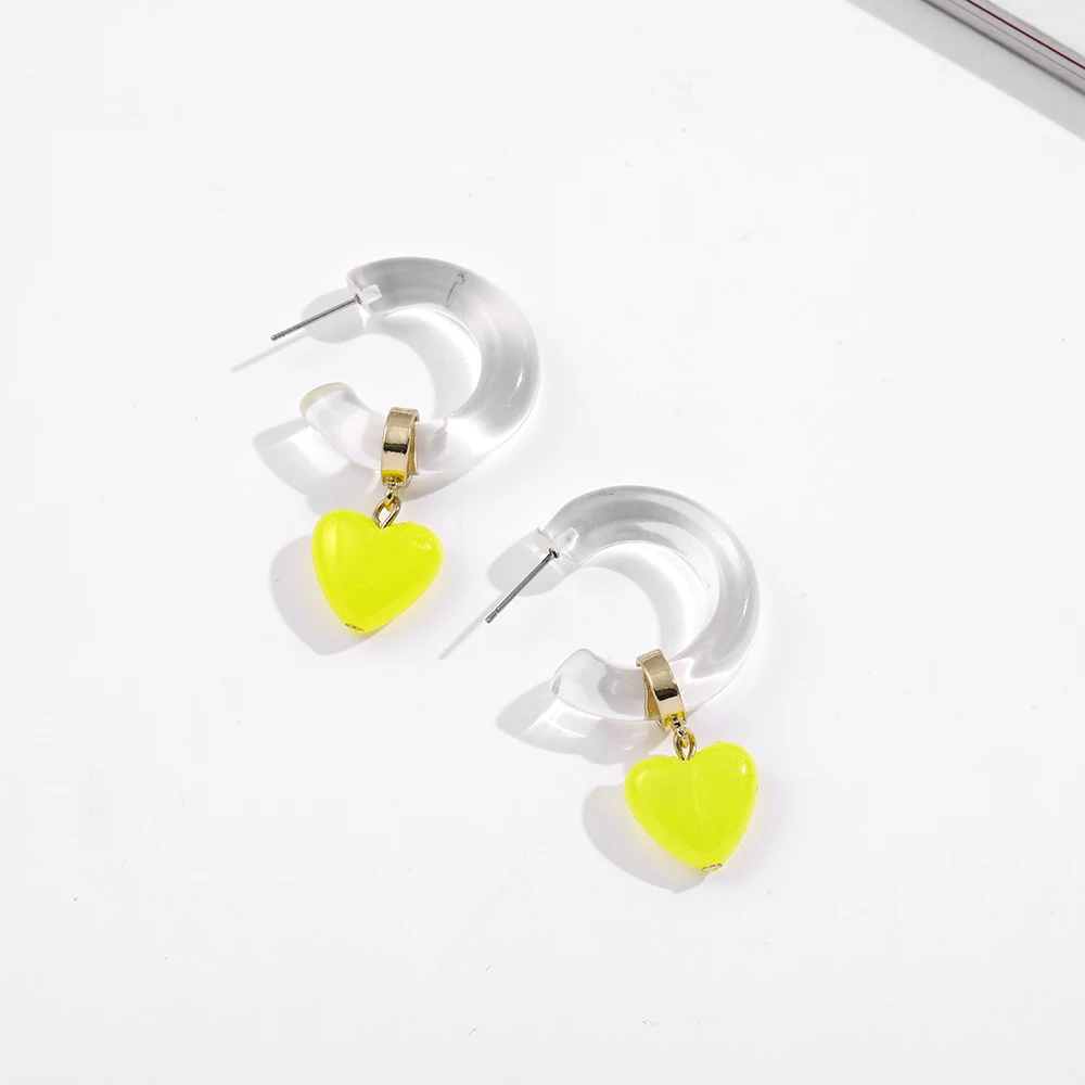 Прозрачные Акриловые серьги-кольца из чистого уксусного волокна дизайнерские