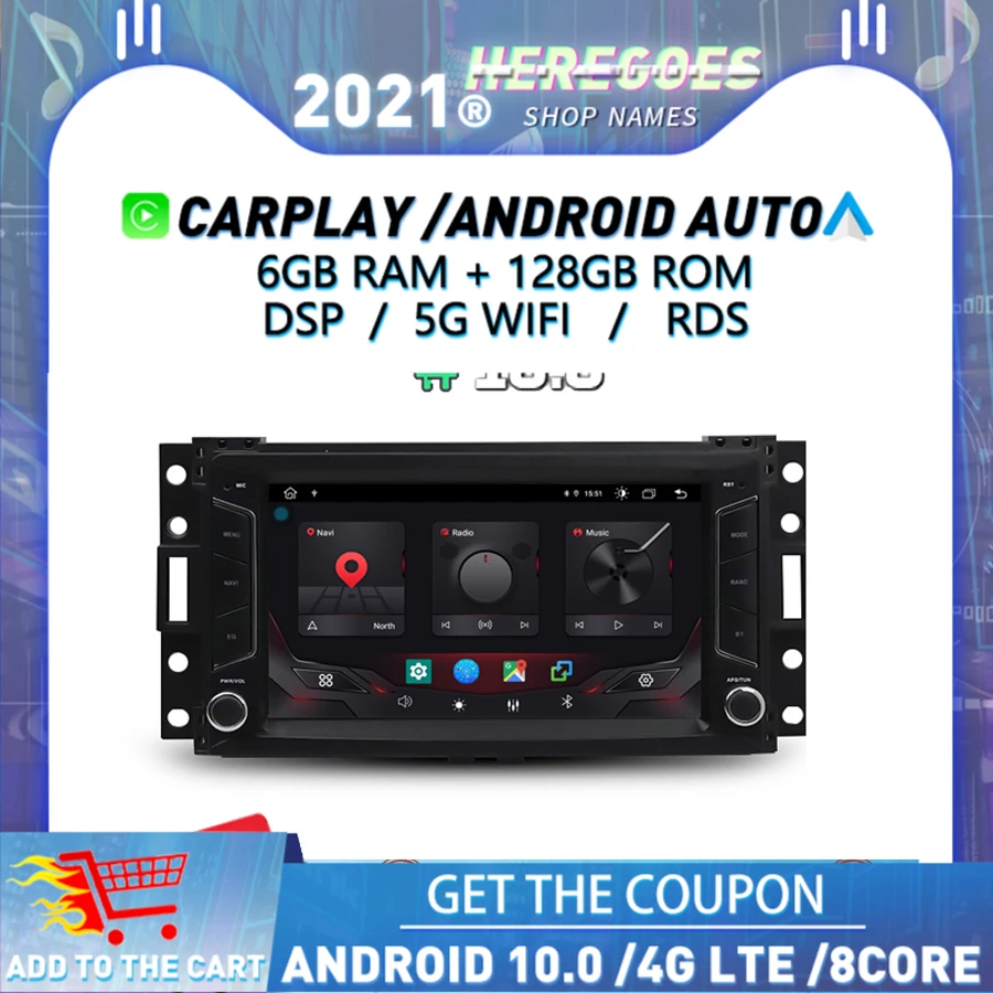 Автомобильный DVD плеер Carplay IPS DSP Android10.0 4G LTE GPS map navi Wifi Bluetooth 5 0 RDS радио для Buick GL8 Hummer