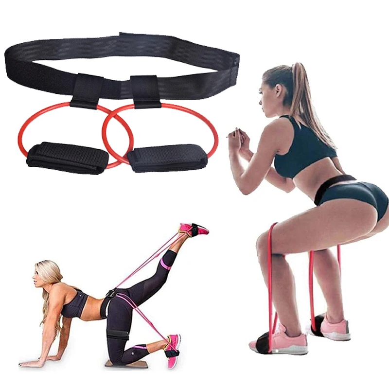 

Fitness Booty Bands Set Resistance Bands For Butt Legs Muscle Training Adjust Waist Belt Elastic Bands Pedal Exerciser Workout