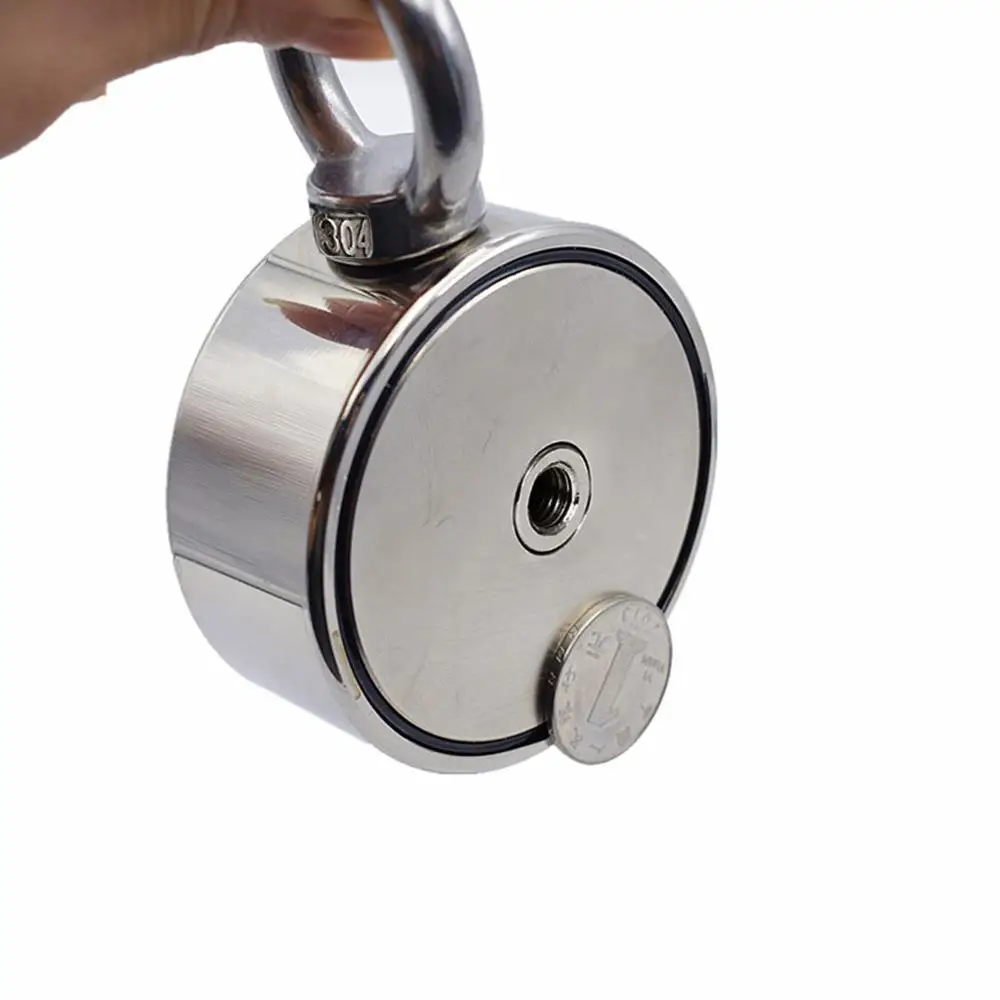 Мощный Неодимовый магнит 500/300/200 кг с кольцом держателем + 5 м веревкой|Крючки и